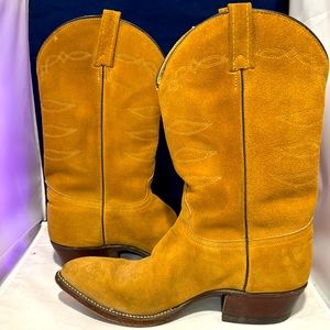 J. Chisholm Cowboy Western Boots Men's Size 10, Tan Color